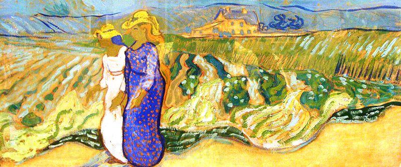 Vincent Van Gogh Women Crossing the Fields